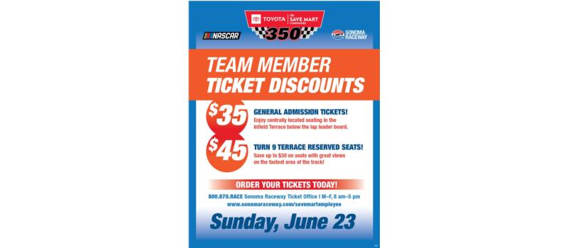 Save Mart Employees | Events | Sonoma Raceway