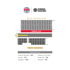 NHRA Seating/Pricing Map