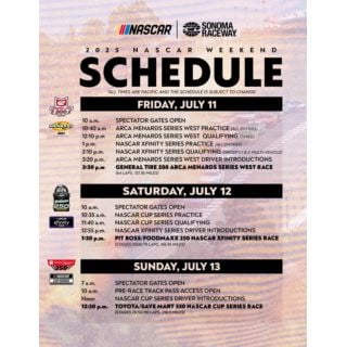 Weekend Schedule
