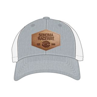 Sonoma Hex Leather Patch Cap Ash