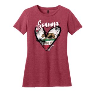 Sonoma Ladies Heart T Red